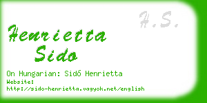henrietta sido business card