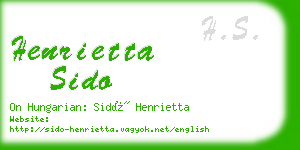 henrietta sido business card